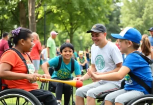 Participants engaging in adaptive sports during Ottobock community event.