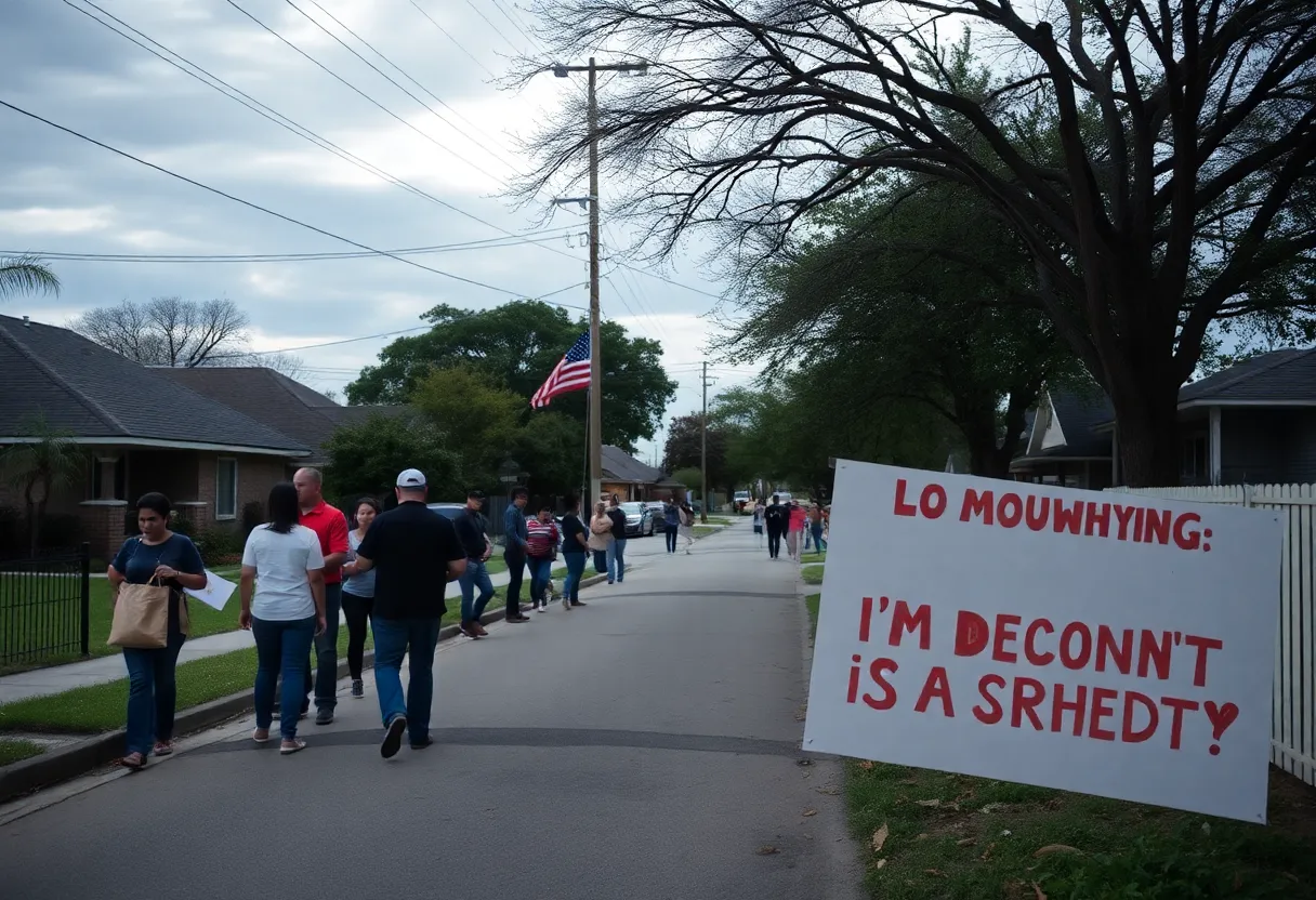 A peaceful San Antonio neighborhood promoting gun safety after a tragic incident.