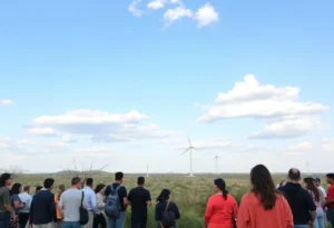 Community members gathering to support the search for a missing woman in San Antonio.