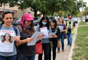 Volunteers searching for a missing woman in San Antonio
