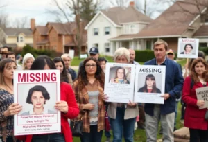 Community members gather to support missing persons cases