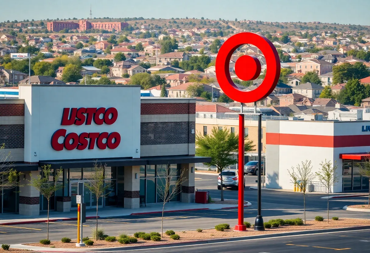 Render of new Costco and Target stores in Liberty Hill