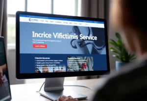 Screenshot of the new Crime Victim Services website in Texas
