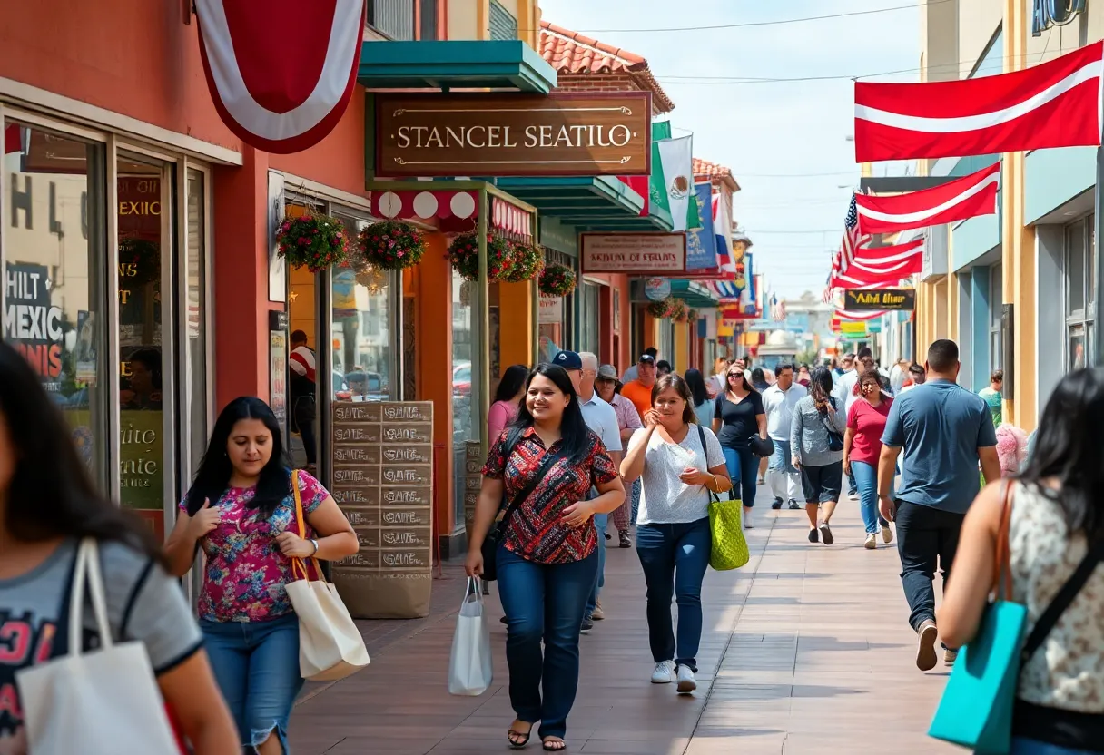 Shoppers enjoying retail in McAllen, Texas
