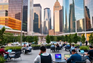 Cityscape of Dallas symbolizing startup culture