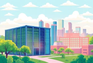 Modern data center in Austin with energy efficiency focus