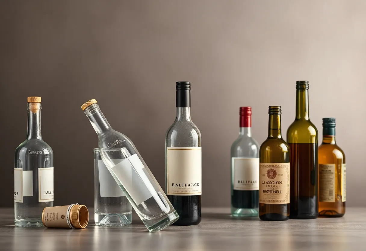 Graph depicting the decline in alcohol sales