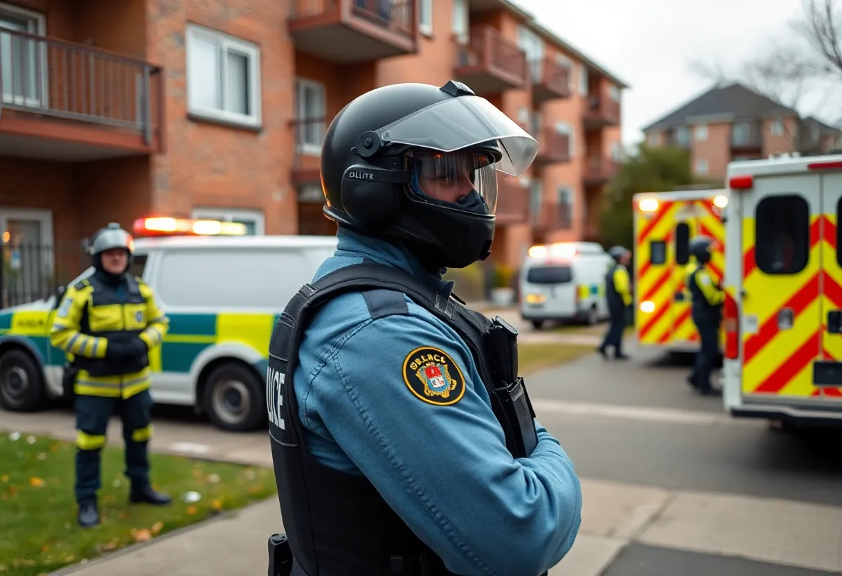 Deputy Constable at the scene of eviction in San Antonio