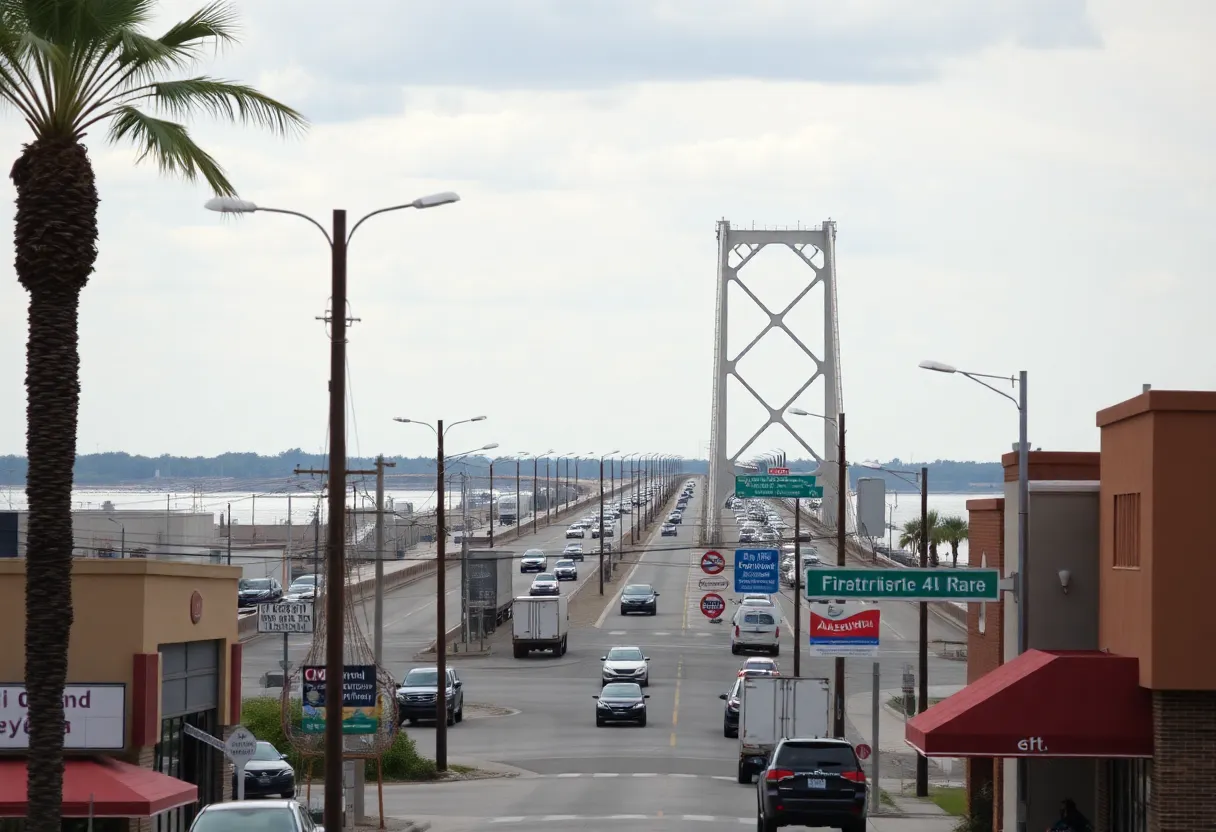 Donna International Bridge with minimal traffic