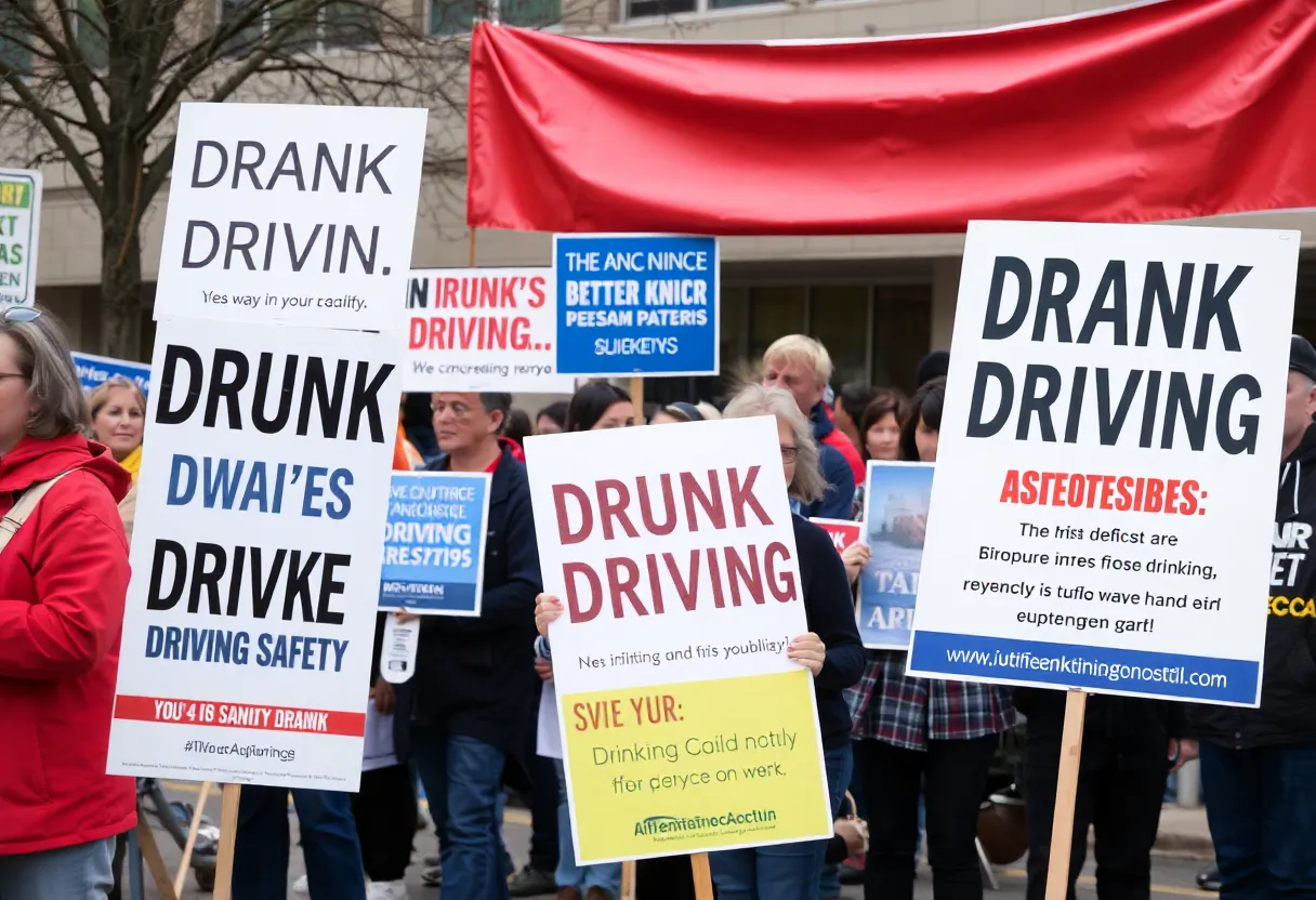 Community event promoting drunk driving awareness in San Antonio
