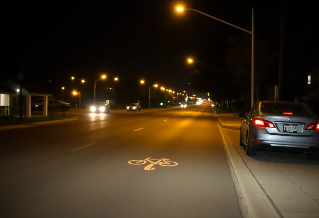 Scene of a street in San Antonio highlighting an area relevant to a recent DWI incident involving a bicyclist.