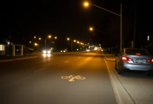 Scene of a street in San Antonio highlighting an area relevant to a recent DWI incident involving a bicyclist.