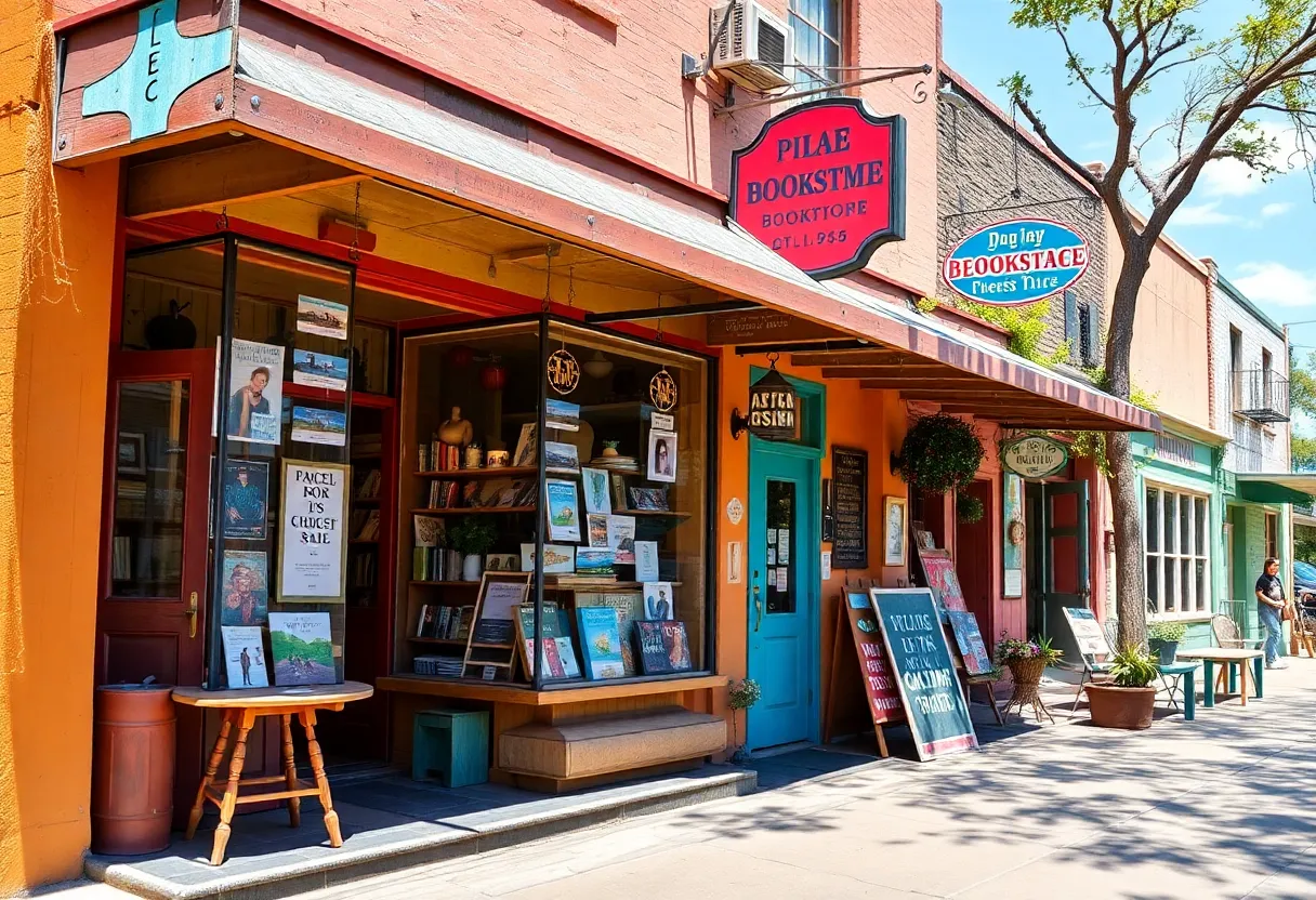Exterior view of Embarrassing Shoes bookstore in San Antonio