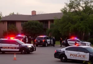 Law enforcement responds to an eviction standoff in San Antonio, Texas.