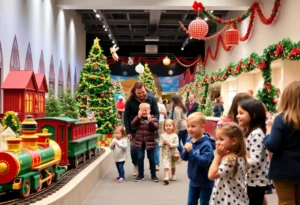 Families enjoying holiday activities at The DoSeum in San Antonio