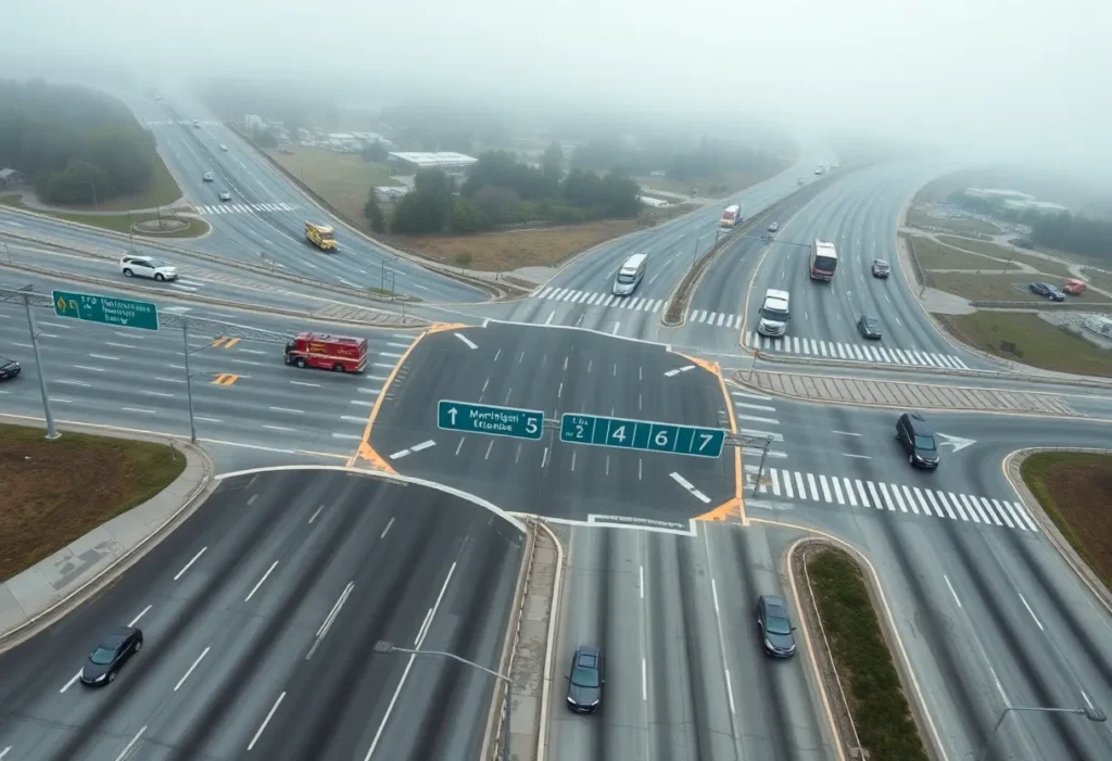Accident scene on Southeast Loop 410