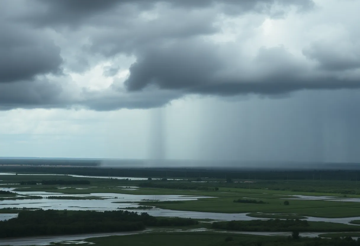 Heavy rainfall causing floods in eastern Willacy County, Texas