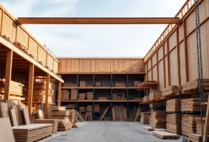 Construction of Forge and Build's new showroom and warehouse in Boerne, Texas.