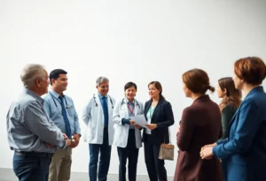 Discussion about health care options among small business owners