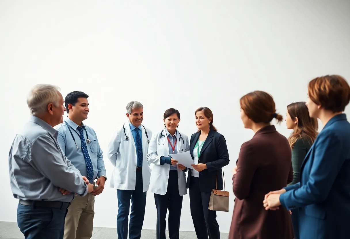 Discussion about health care options among small business owners