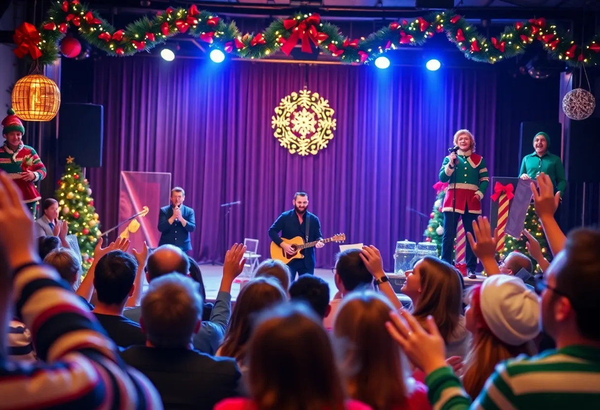 Festive atmosphere at the Grand Ol' Christmas Show in Brenham, Texas.