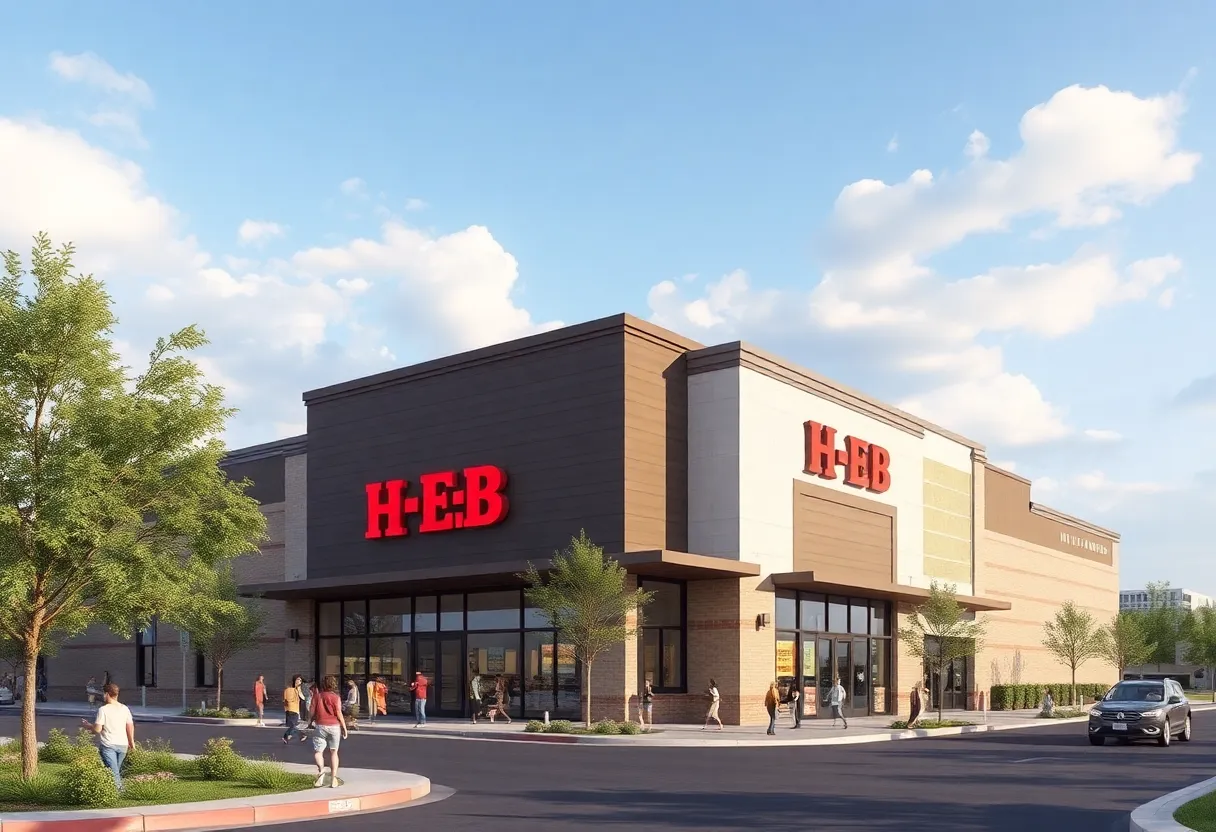 Conceptual design of H-E-B store in East Austin
