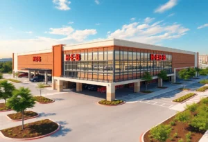 An artistic rendering of the H-E-B supermarket in Dallas