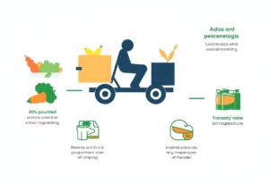 Concept image illustrating a settlement over deceptive grocery delivery practices.