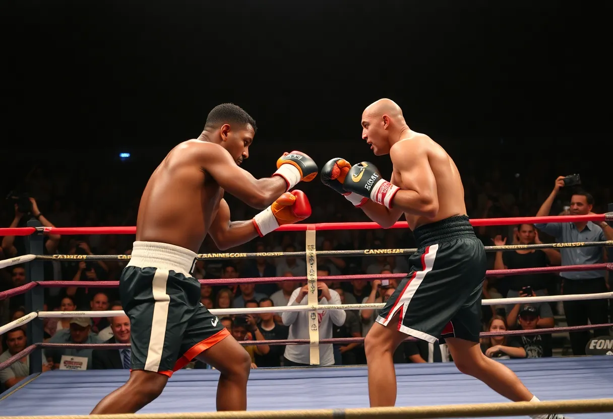 Boxing match between Isaac Cruz and Lamont Roach Jr.