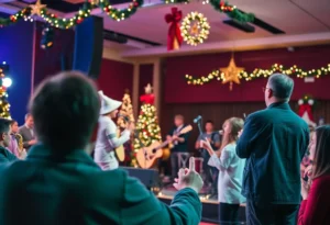 Concert performance by a country music artist at Comanche Crossing Country Store