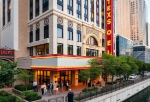 Rendering of the JW Marriott hotel conversion with historic elements in San Antonio.