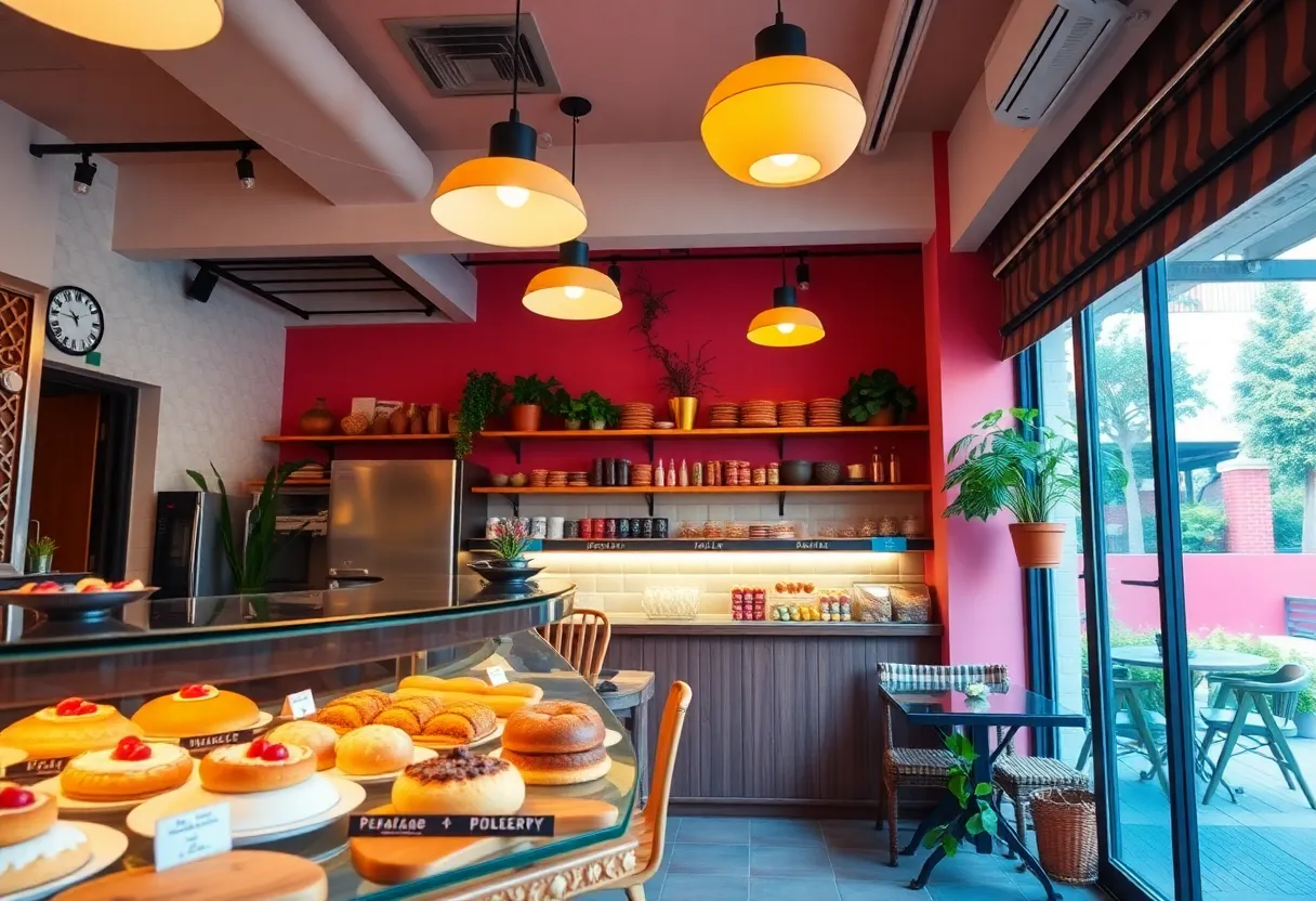 Inside view of La Panadería's new Stone Oak location with pastries