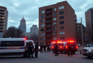 Law enforcement officers during a standoff in San Antonio