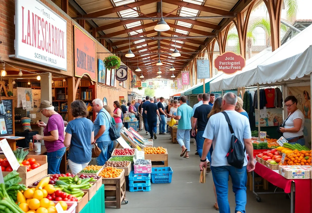 A lively marketplace featuring local businesses in San Marcos, Buda, and Kyle.