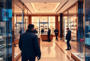 Robbery incident at a luxury store