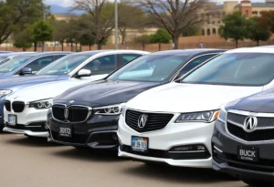 Lineup of used luxury vehicles for sale in San Antonio