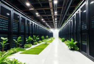 Rendering of the new Microsoft data center in Medina County, Texas