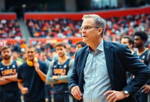 Mitch Johnson coaching the San Antonio Spurs during a game