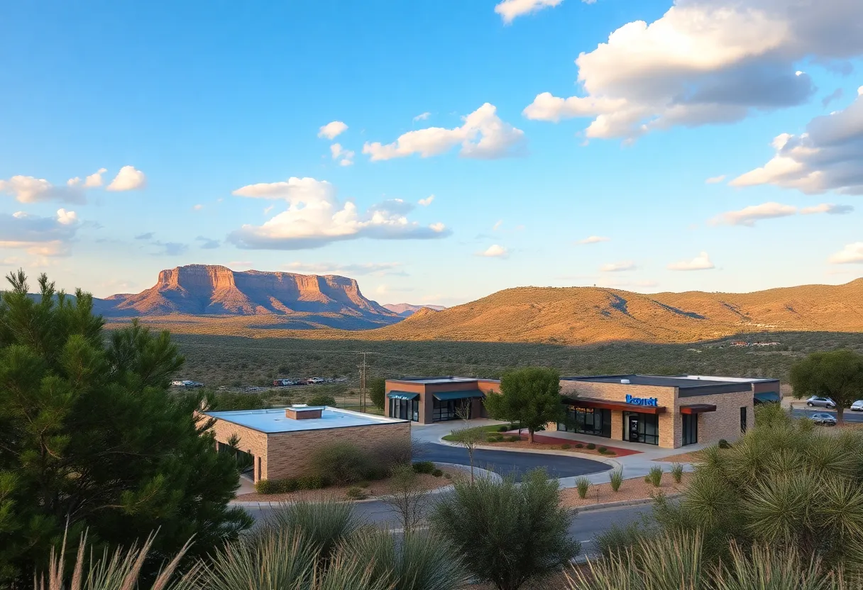 New bank branches in the Texas Hill Country amidst scenic landscapes