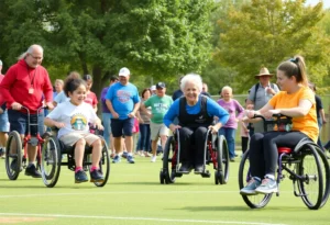 Participants engaging in adaptive sports at Ottobock's community event