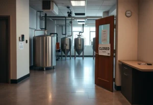 Abandoned office space of Pabst Brewing Co in San Antonio