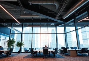 Corporate office environment with a focus on growth in real estate