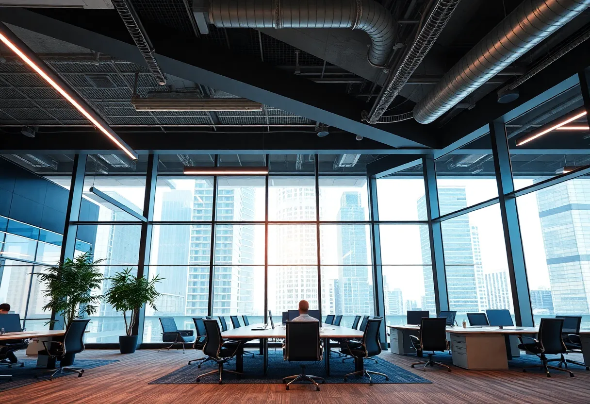 Corporate office environment with a focus on growth in real estate