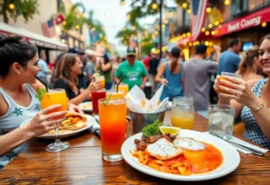 A table set for brunch in San Antonio after the marathon with various dishes and drinks.