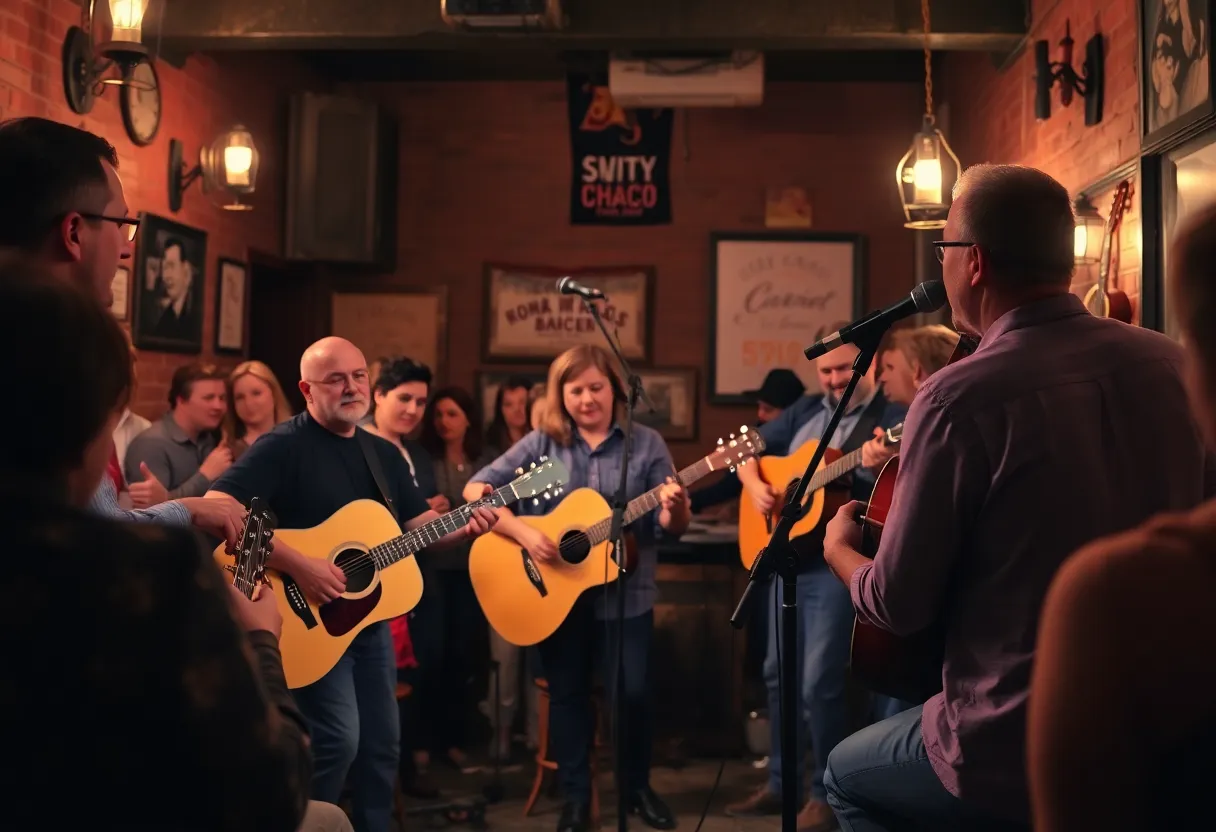 Musician performing on stage at a San Antonio venue