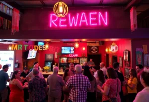 Community gathering at a San Antonio bar reopening after closure