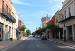 A peaceful urban street in San Antonio, TX