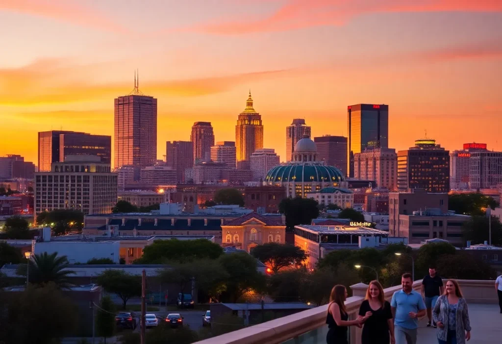 Skyline view of San Antonio showcasing a safe and thriving community.