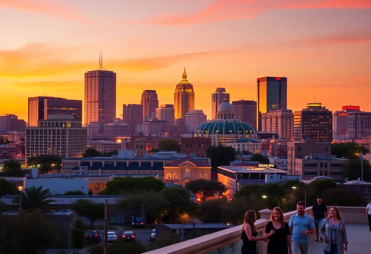 Skyline view of San Antonio showcasing a safe and thriving community.