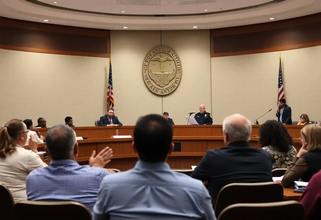 San Antonio city council meeting discussing police response alternatives
